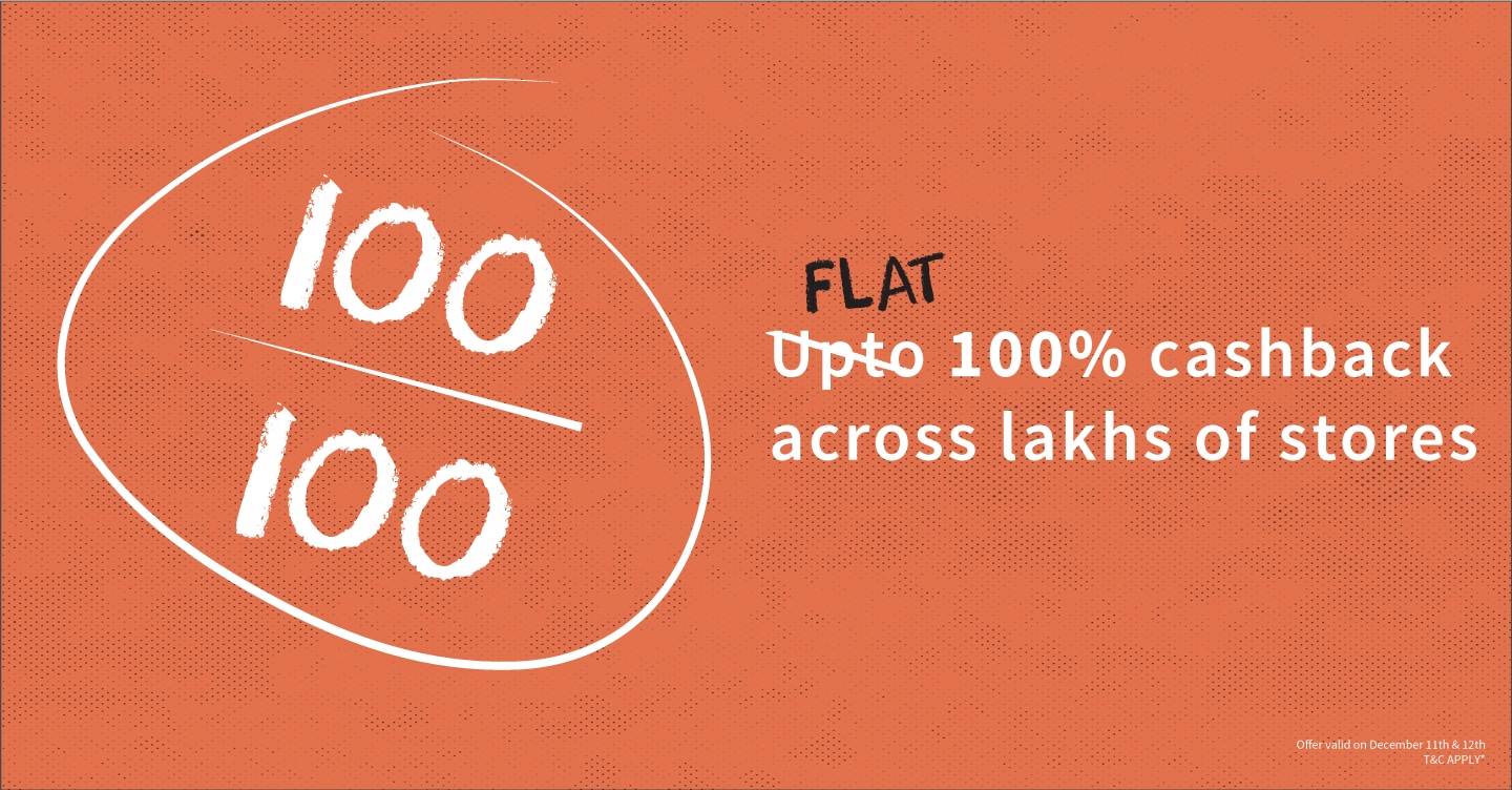 Freecharge : 100% Cashback on your transaction at Select Merchants