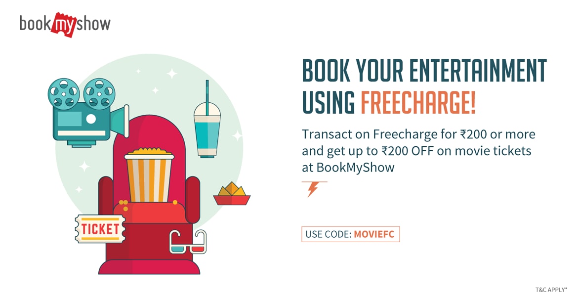 Book your entertainment using Freecharge